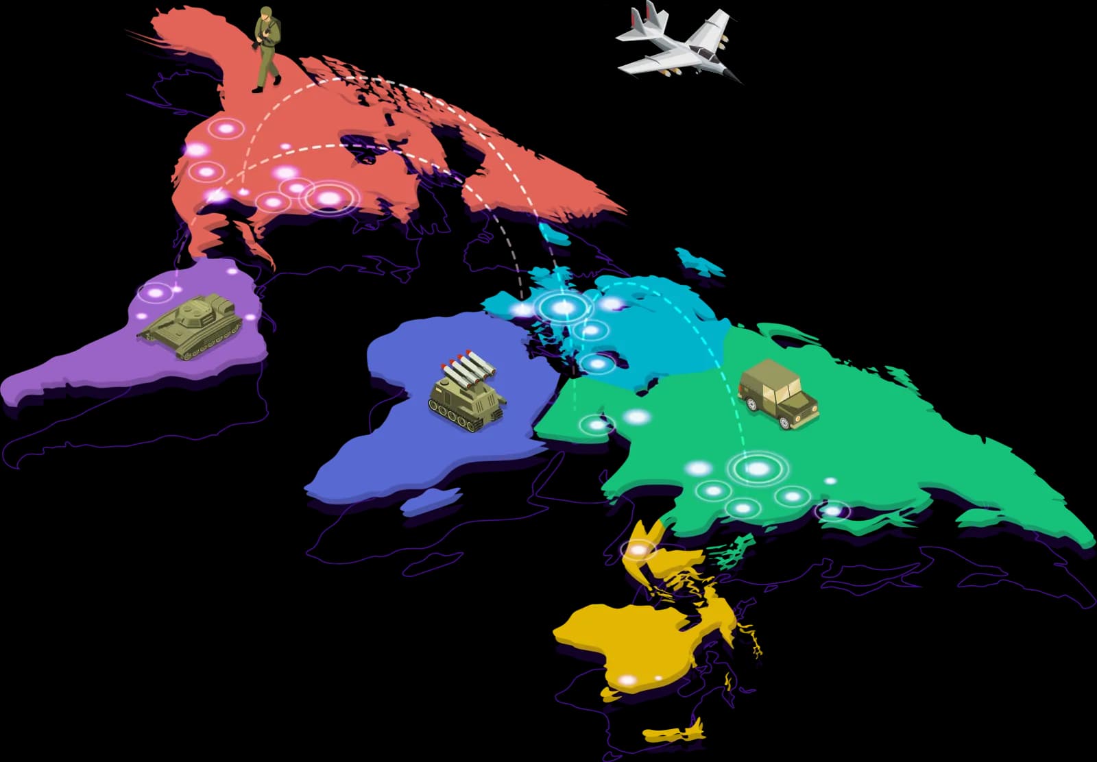 The Rivalz world map